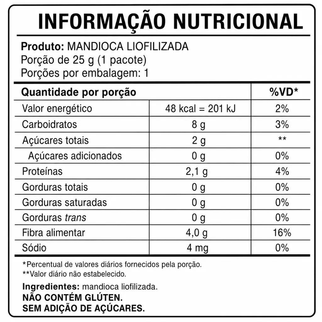 Mandioca Liofilizada Crocante - 100g - Imagem 2