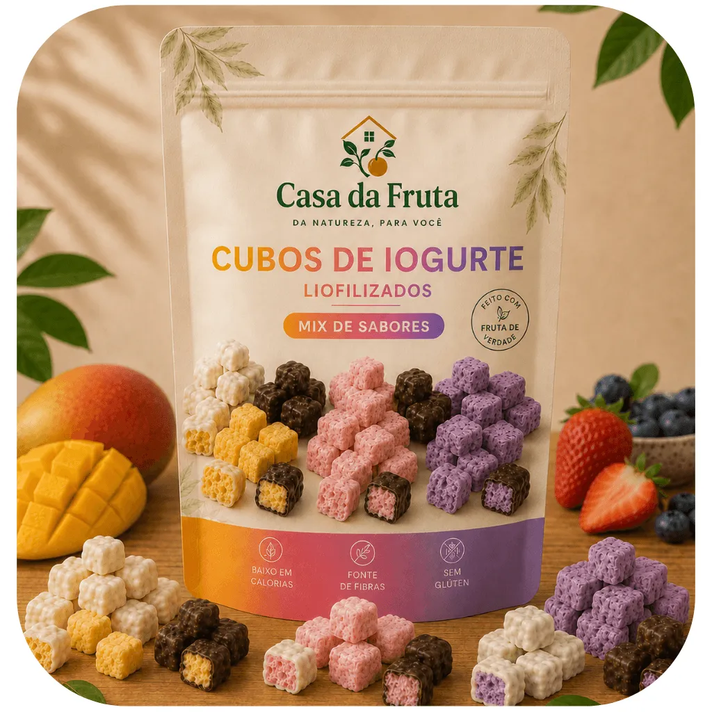 Mix Cubos de Iogurte Liofilizados - 3 sabores