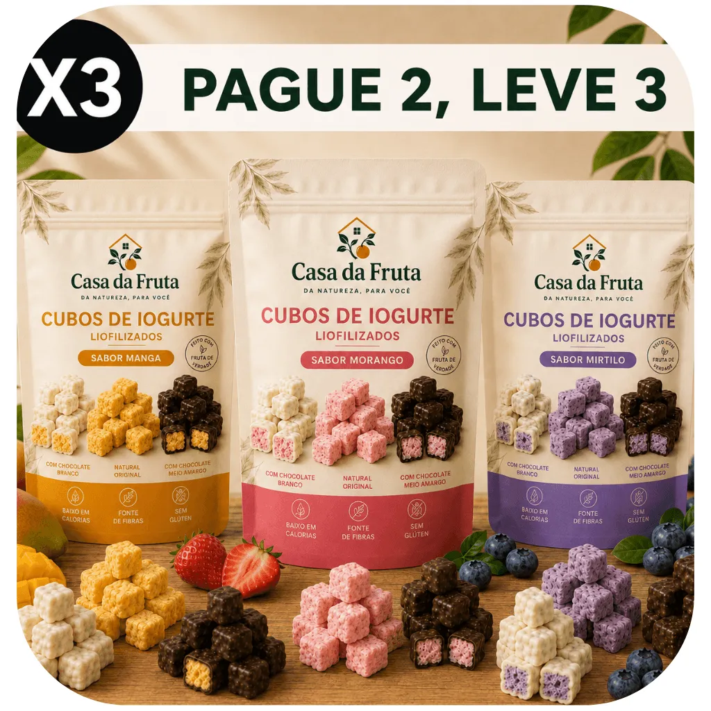 Combo Cubos de Iogurte Liofilizados - Pague 2 Leve 3